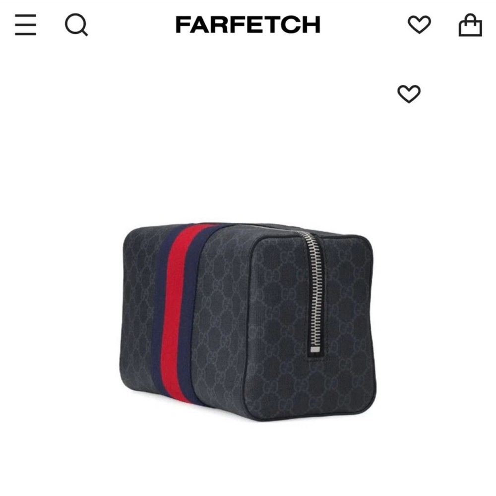 Gucci Black GG Supreme Toiletry Case